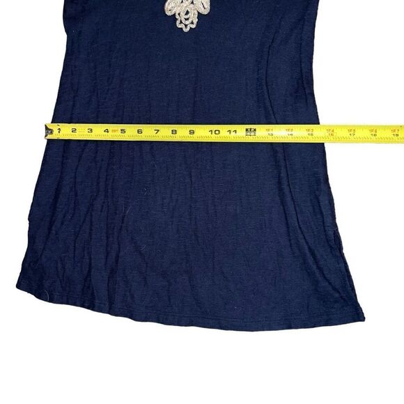 LILLY PULITZER True Navy Blue / Metallic Gold Emerson Tunic Size S - Picture 8 of 10